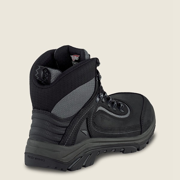 Red Wing Womens Trades - 6-inch Waterproof Safety Toe - Work Boots Black/Grey - 7283WDNVT